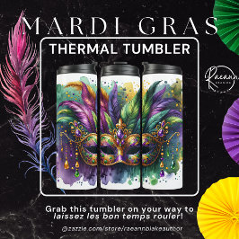 Mardi Gras Thermal Tumbler Thermosbecher