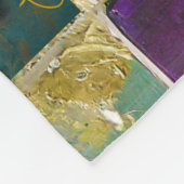 Mardi Gras Third Eye Gold Keramik Feather Mask Fleecedecke (Ecke)