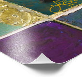 Mardi Gras Third Eye Gold Keramik Feather Mask Fotodruck (Ecke)