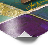 Mardi Gras Third Eye Gold Keramik Feather Mask Fotodruck (Ecke)