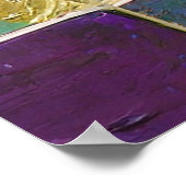 Mardi Gras Third Eye Gold Keramik Feather Mask Poster (Ecke)