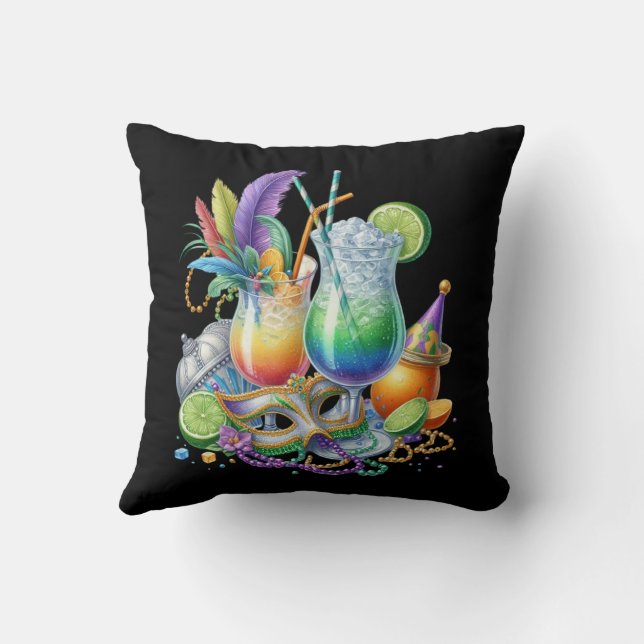 Mardi Gras Throw Pillow Kissen (Rückseite)