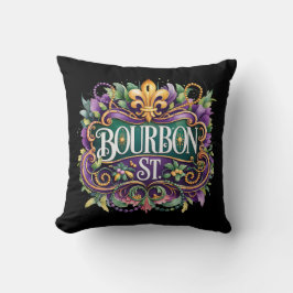 Mardi Gras Throw Pillow Kissen