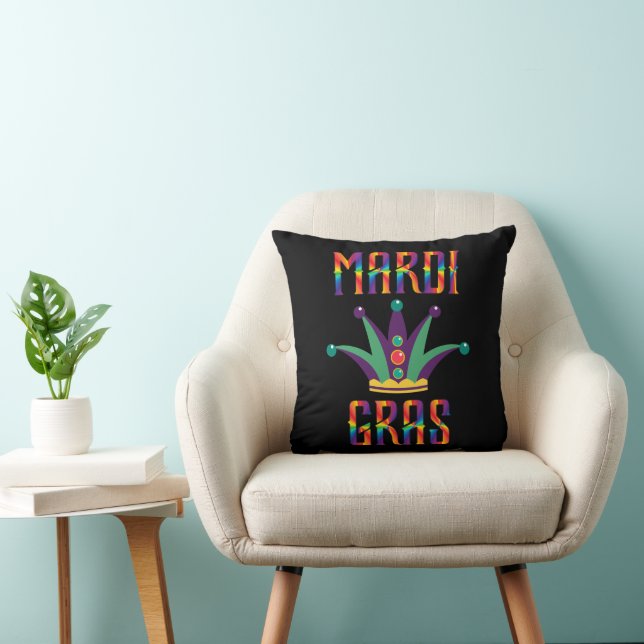 Mardi Gras Throw Pillow Kissen (Stuhl )