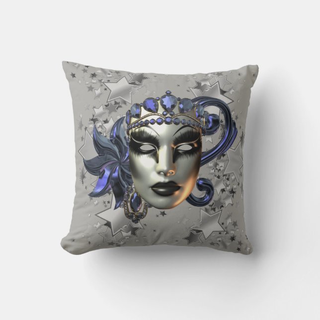 Mardi Gras Throw Pillow Kissen (Vorderseite)