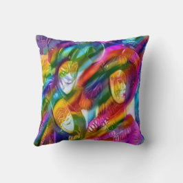 Mardi Gras Throw Pillow Kissen