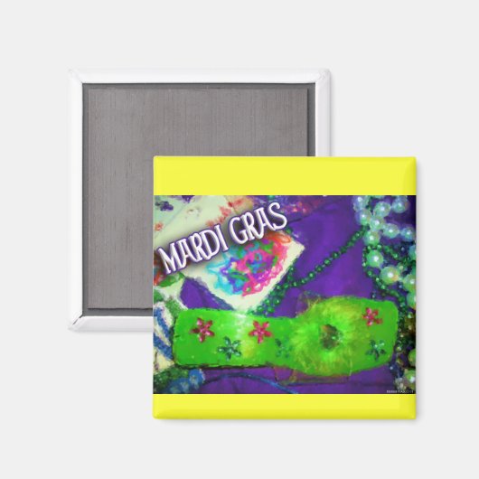 Mardi Gras Throws Magnet (Vorderseite/Rückseite)