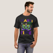 Mardi Gras Time Feathered Krewes Mask Mardi Gras T-Shirt (Vorne ganz)