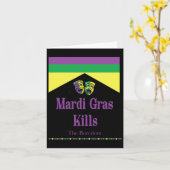Mardi Gras tötet Langeweile Karte (Gelbe Blume)