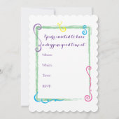 Mardi Gras Toy Poodle Einladung (Rückseite)