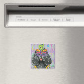 Mardi Gras Toy Poodle Magnet (In Situ (Geschirrspüler))
