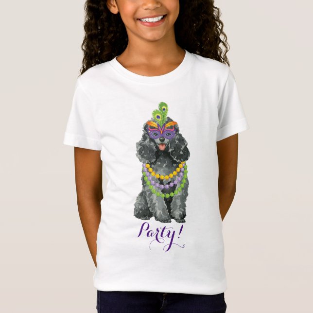 Mardi Gras Toy Poodle T-Shirt (Vorderseite)