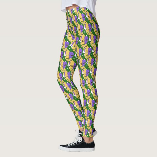 Mardi Gras Tragic Comic Mask Leggings (Links)