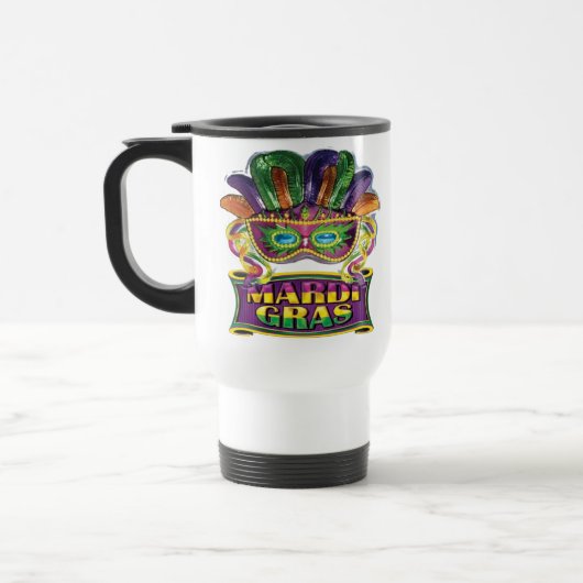 Mardi Gras Travel Mug Kaffeetasse (Links)