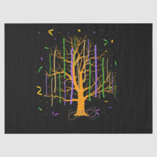 Mardi Gras Tree Beads New Orleans 2022 Wasserfarbe Seidenpapier