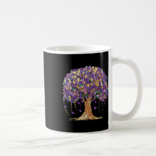 Mardi Gras Tree Beads New Orleans 2025 Wasserfarbe Kaffeetasse