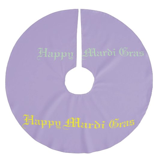 Mardi Gras Tree Skirt Polyester Weihnachtsbaumdecke (Vorderseite)