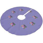 Mardi Gras Tree Skirt Polyester Weihnachtsbaumdecke (Schrägansicht)