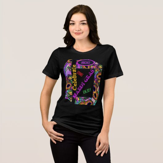 MARDI GRAS Tri-Blend SHIRT (Vorderseite voll)