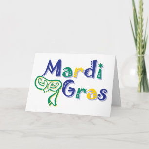 Mardi Gras Tri Mask Karte