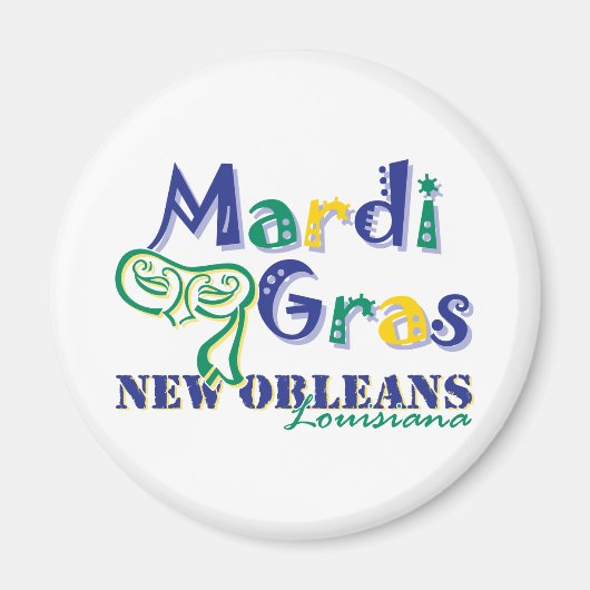 Mardi Gras Tri Mask Magnet (Vorne)