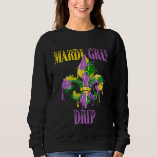 Mardi Gras Tropf Cute Mardi Gras Karnevalskostüm P Sweatshirt