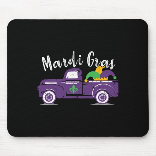 Mardi Gras Truck - Funny Mardi Gras Gift Mousepad (Vorne)