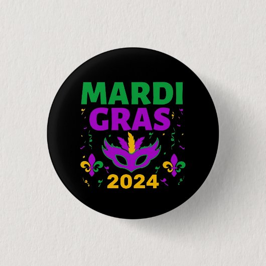 Mardi Gras Trucker Hat Button (Vorderseite)