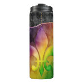 Mardi Gras Tumbler, farbenfrohe Lilie Thermosbecher (Vorderseite)