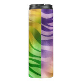 Mardi Gras Tumbler, Lila-Gelber Tiger Thermosbecher (Rückseite)