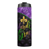Mardi Gras Tumbler, Lila Glitzer, Lila Thermosbecher (Vorderseite)