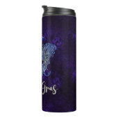 Mardi Gras Tumbler, Mardi Gras Blue Mask Thermosbecher (Nach rechts gedreht)