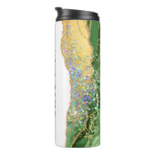 Mardi Gras Tumbler, Mardi Gras Lila Green Agate Thermosbecher (Nach rechts gedreht)
