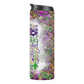 Mardi Gras Tumbler, Mardi Gras Words Thermosbecher (Nach rechts gedreht)