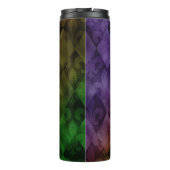 Mardi Gras Tumbler, Rainbow Raute und Fleur Thermosbecher (Rückseite)
