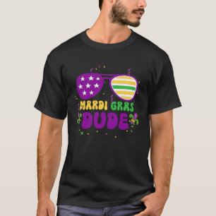 Mardi Gras Typ Vintag Sonnenbrille Cool Karneval C T-Shirt