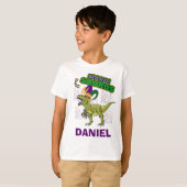 Mardi Gras Tyrannosaurus MIT INDIVIDUELLE NAME Shi T-Shirt (Vorne ganz)