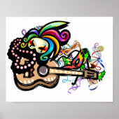 Mardi Gras Ukulele Poster (Vorne)