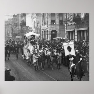 Mardi Gras Umzug, 1906. Vintage-Foto Poster