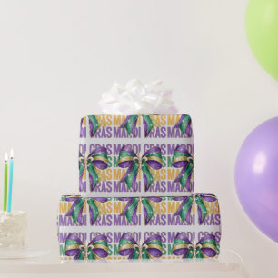 Mardi Gras und Bows Geschenkpapier