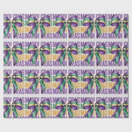 Mardi Gras und Bows Geschenkpapier (Flach)