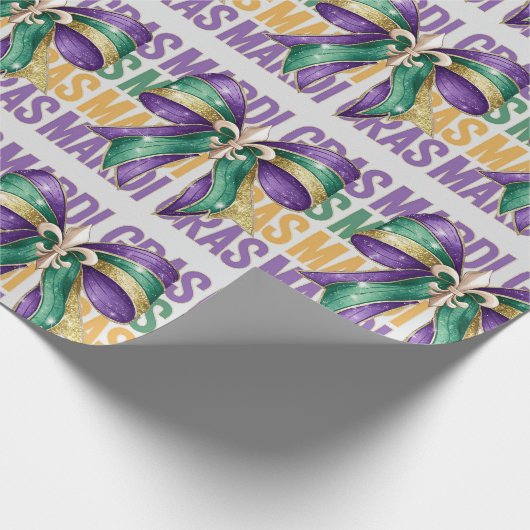 Mardi Gras und Bows Geschenkpapier (Ecke)