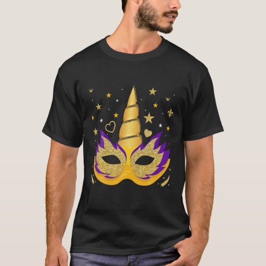 Mardi Gras Unicorn Party Kostüm Bekleidung Männer  T-Shirt (Vorderseite)