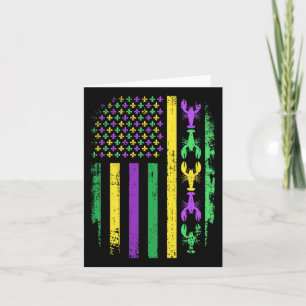 Mardi Gras US-amerikanische Flagge mit Languste Ne Karte