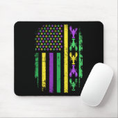 Mardi Gras US-amerikanische Flagge mit Languste Ne Mousepad (Mit Mouse)