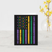 Mardi Gras Us Flag Karte (Gelbe Blume)