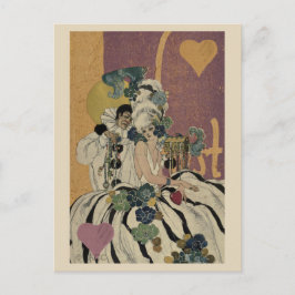 Mardi Gras Valentine Couple Feiertagspostkarte