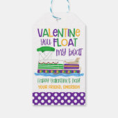 Mardi Gras Valentine Favor Tag Geschenkanhänger (Rückseite)