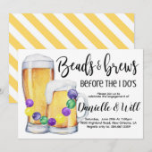 Mardi Gras Verlobung Einladung (Vorne/Hinten)