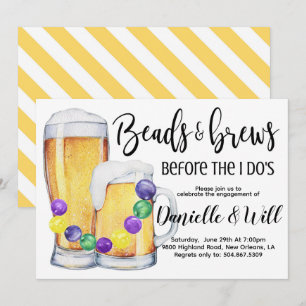 Mardi Gras Verlobungs-Einladung Einladung